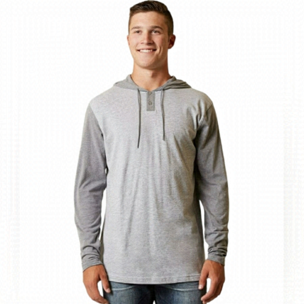Rvca Pick Up Henley Hoodie Polo Sweater Men's Size M